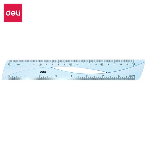[H10] Règle Scolaire DELI EH10 20cm Bleu