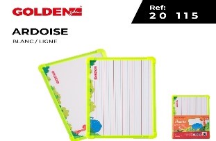 [20115] Ardoise GOLDEN Jungle Blanc-Lignée