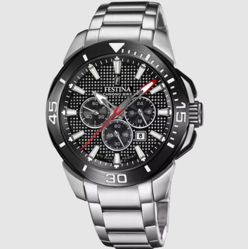 [F20641/4] Montre FESTINA CHRONO BIKE 20641/4 pour Homme Bracelet en Acier Inoxydable Noir