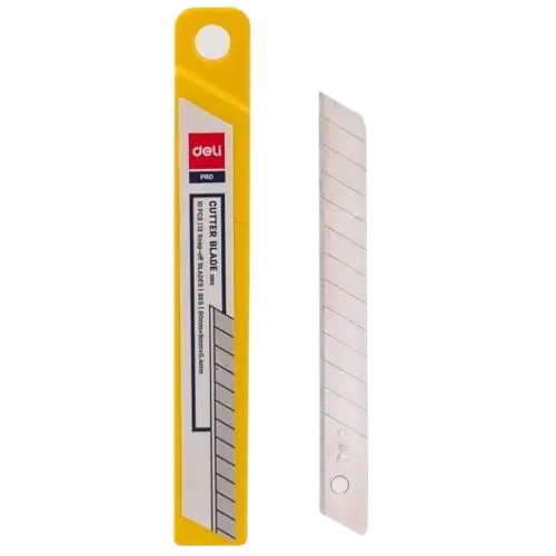 [E2012] Lames de Cutter DELI 18mm Boite de 10 Pièces  