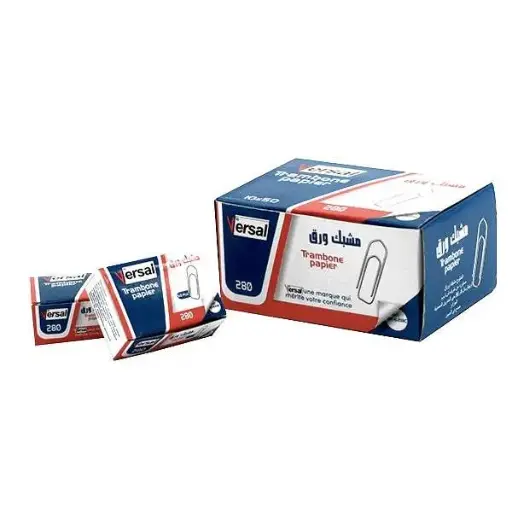 [VR-628] Boite de 50 Trombones VERSAL 28mm Chromé