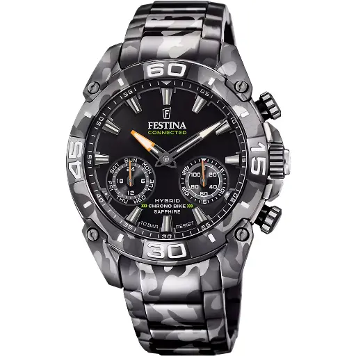 [F20545/1] Montre FESTINA CONNECTED pour Homme Bracelet en Acier Inoxydable Noir