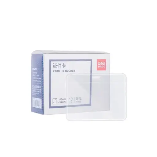 [PZ06] Porte Badge Deli Horizontal 54x86mm en Pvc Transparent 