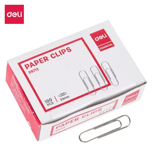 [E39712] Trombone DELI Boite de 100 Pièces  Chromé