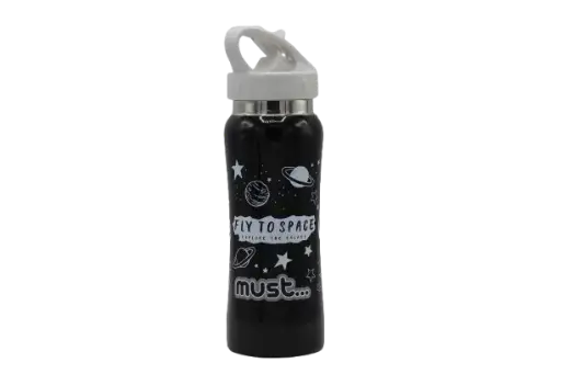 [585698] Gourde D'eau en Aluminium MUST 500ml 22.5x6.8cm Multi Motif