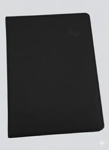 [AG2721-N] Agenda Journalier SAMBRA A5 2026 Lisse / Faux Daim Noir 2721-N 