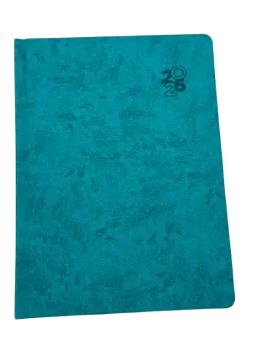 [AG2723-BT] Agenda Journalier SAMBRA A5 2026 Granulée / Effet Froissé Bleu Turquoise  2723-BT