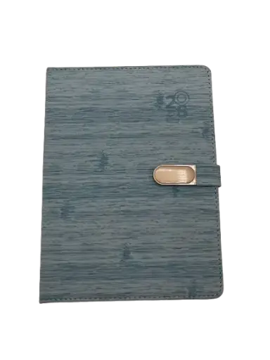 [AG2725-BLC] Agenda Journalier SAMBRA A5 2026 Granulée Effet Froissé Fermeture à Bouton Bleu Clair 2725-BLC