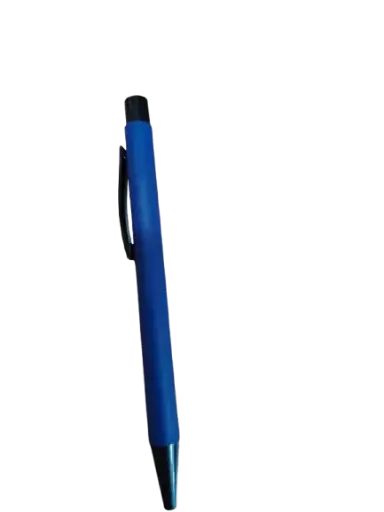 [1069-7/BL] Stylo De sérigraphie A bille En Métal Tactile Bleu