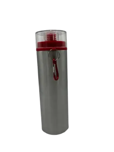 [GRD-AL-TRANSPARENT-SCREW-750/SL] Gourde d'eau Acier Inoxydable avec Couverture Plastiques AL TRANSPARENT Screw  750ml Silver 