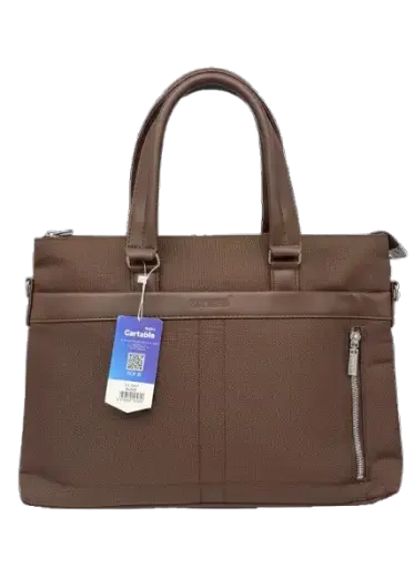 [CA-0522/MR] Sac Cartable Pour Femme MOBS En Polyester Marron CA-0522 