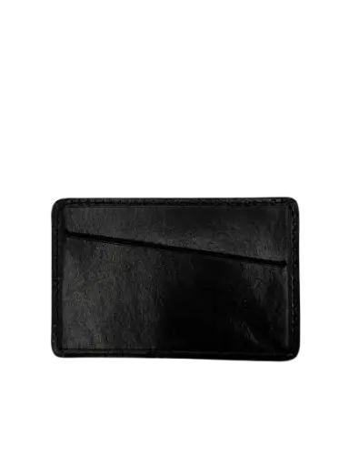 [PORTE-CARTE-CREDIT-2F/N] Porte Cartes Crédit  2 Fente En Cuir Noir