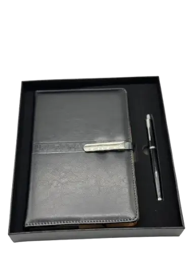 [49028-N]  Coffret Notebook GOLDEN avec Stylo Noir