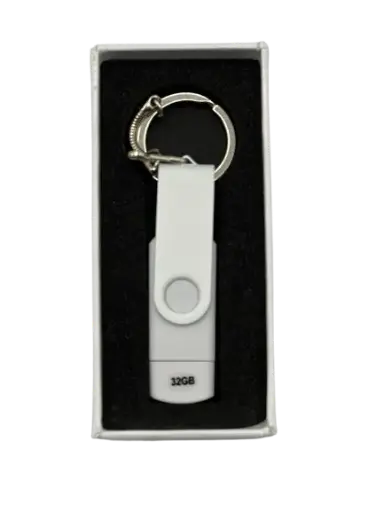 [USB16-OTG-32GB-W] Clé USB et Porte Clé 32GBG OTG avec Boite Blanc