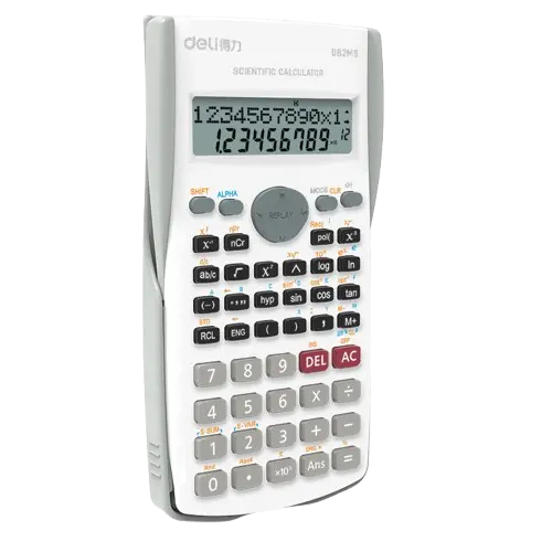 [D82MS-PLUS] Calculatrice Scientifique DELI 240 Fonctions (10 Chiffres+2 Exposants) 2 Lignes 