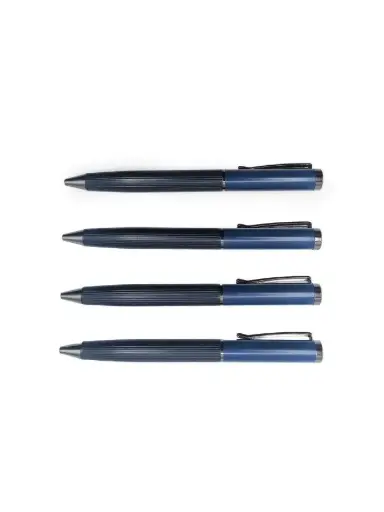 [229-8/B] Stylo à Bille Algo à Rainures Verticales Beige
