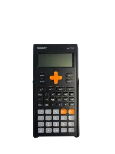 [1700-DGY.C] Calculatrice Scientifique DELI 240 Fonctions 10+2 Chiffres 2 Lignes Gris Foncé