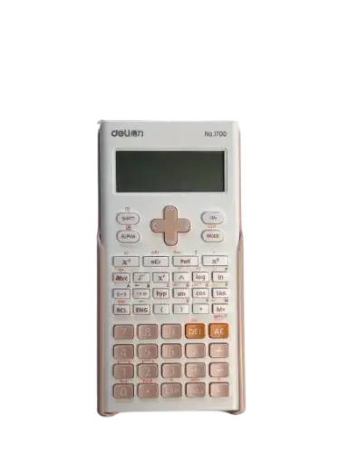 [1700-LPK] Calculatrice Scientifique DELI 240 Fonctions 10+2 Chiffres 2 Lignes Rose Clair