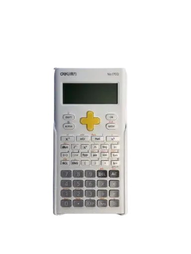 [1700-WH/43] Calculatrice Scientifique DELI 240 Fonctions 10+2 Chiffres 2 Lignes Blanc