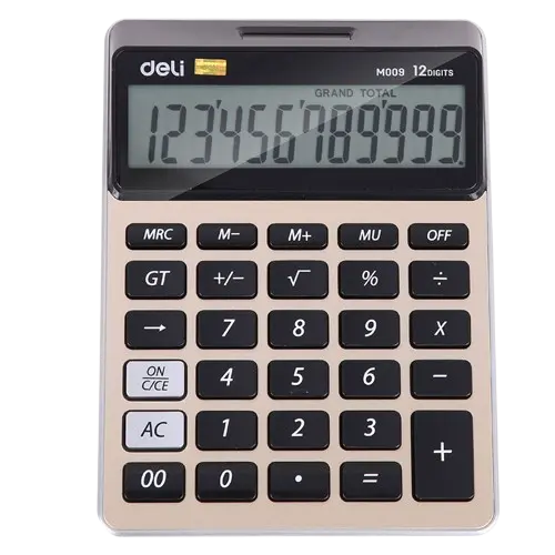 [M00951] Calculatrice de Bureau DELI 12 Chiffres Silver