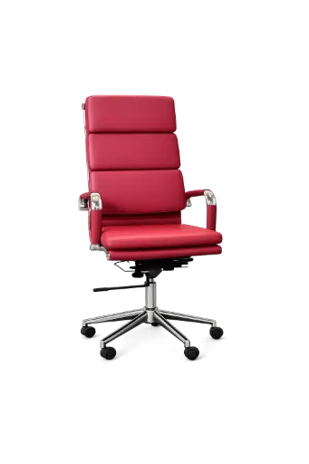 [OP-AURA-GRENAT] Chaise Directionnelle AURA en Simili Cuir Grenat Piètement Chromé 