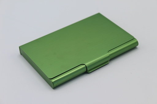 [004-5-V] Porte cartes de visite Métallique Vert