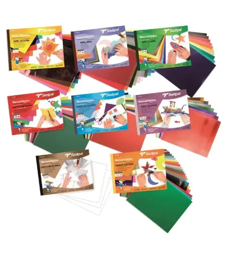 [06199] Bloc de Papier SADIPAL de 10 Couleurs en Aluminium 32x24 cm