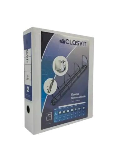 [06440/06940] Classeur 4 Anneaux CV A4 en PP 40mm Blanc