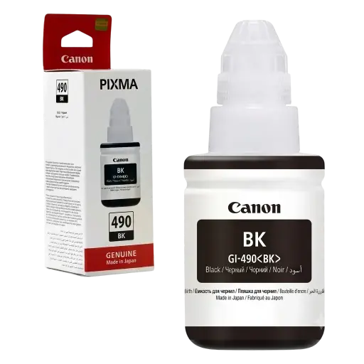[0663C001AA/B] Bouteille d'Encre CANON GI-490 Noir pour Imprimantes G1400 G2400 G3400