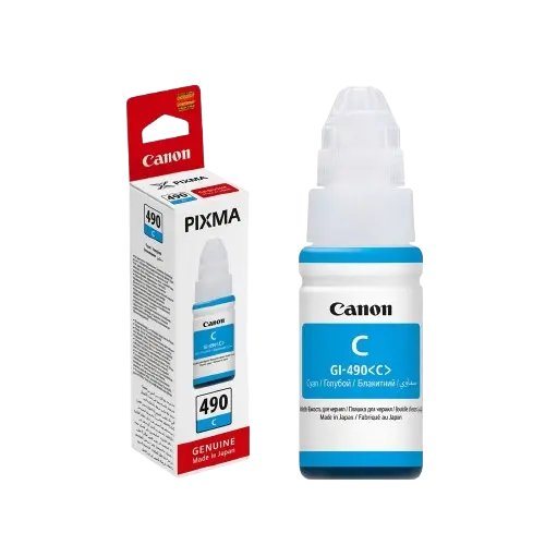 [0664C001AA] Bouteille d'Encre CANON GI-490 Cyan pour Imprimantes G1400 G2400 G3400