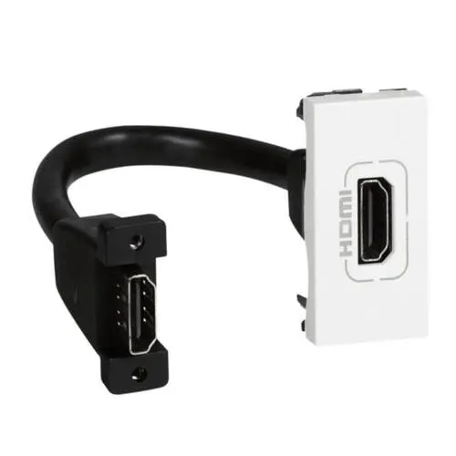 [078778] Prise HDMI LEGRAND Type-A Version 2.0 Préconnectorisée Mosaic Male/Femelle