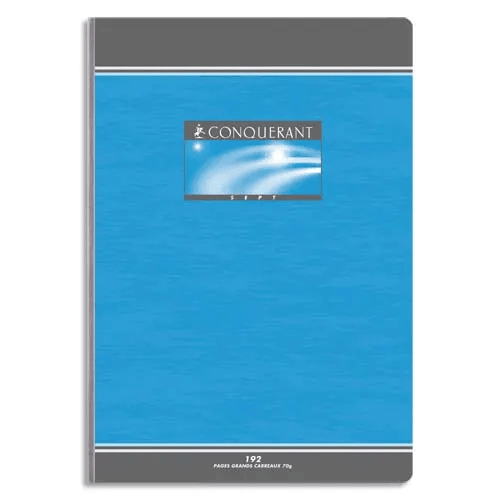 [100104634] Cahier Agrafe CONQUERANT Q5x5 24x32cm 70g 192 Pages