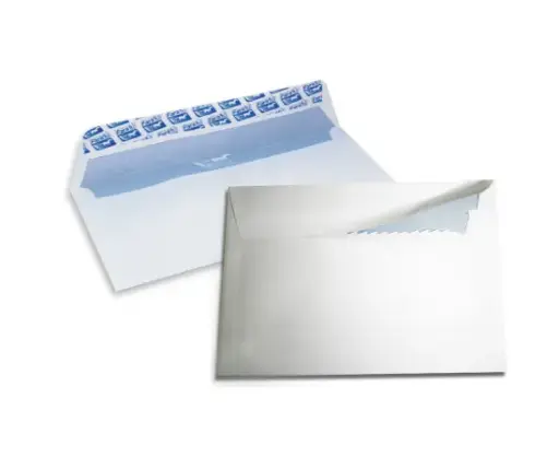 [10211-B] Boite de 500 Enveloppes Auto Adhésive PM F10 Blanc 114x162mm