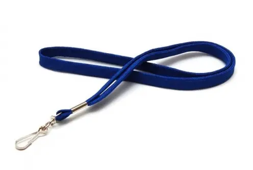 [1437211] Cordon Pour Porte Badge EVOLIS 12mm en Polyester Bleu avec Attache