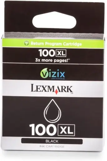 [14N1068E] Cartouche D'encre LEXMARK N°100XL Noir Pour Imprimantes S305W S405W S505W S605W/Pro 205705805 905