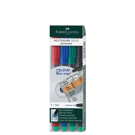 [151304] Marqueur Permanent FABER CASTELL F Jeux de Multi-Couleurs