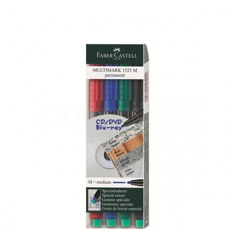 [152504] Marqueur Permanent FABER CASTELL M Jeu de 4 Couleurs