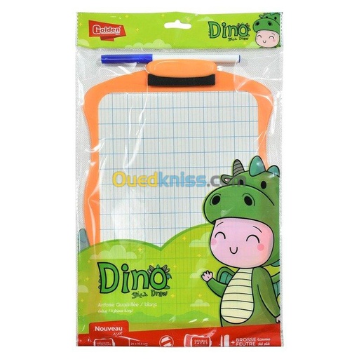 [20015] Ardoise GOLDEN Dino Double Faces