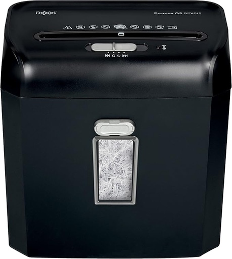 [2104579EU] Destructeur de Documents REXEL RPX612 Coupe Croisée P-4 6 Feuilles 12 Litre