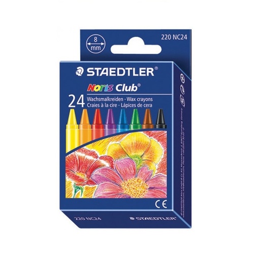 [220NC24] Crayons De Couleur En Cire STAEDTLER Noris Boite De 24 Mini
