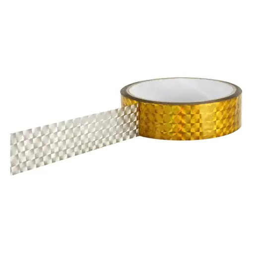 [2434] Rouleau de scotch laser TECHNO 18mm x 10m Doré