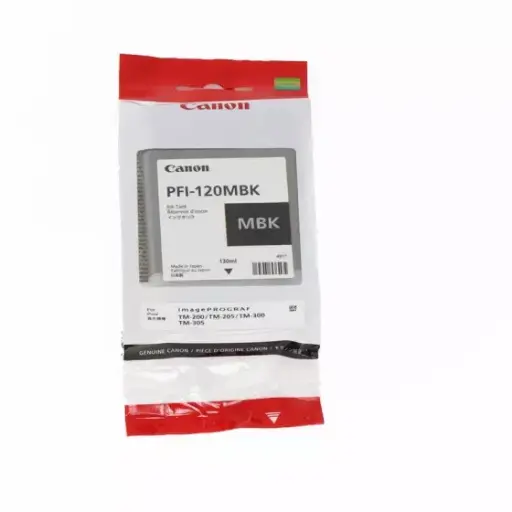 [2884C001] Cartouche D'encre CANON PFI-120MBK Noir Mat pour Plotteur iPF TM-200 iPF TM-205 iPF TM-300 iPF TM-305 TM-350