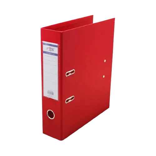[34200-2] Classeur Chronos FABS A4+ en PP avec Perforateur Rouge