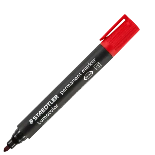 [352-2] Marqueur Permanent STAEDTLER Lumocolor 352 Rond Rouge