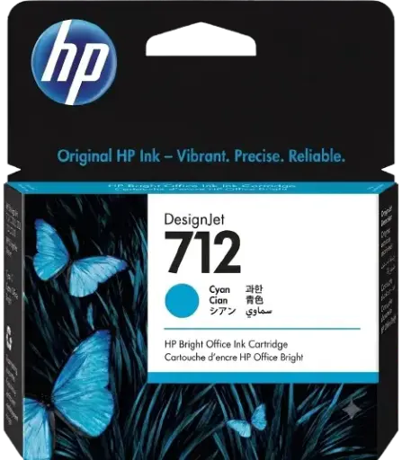 [3ED67A] Cartouche d'Encre HP Office Bright 712 Cyan pour Imprimantes DesignJet T230 T650 T630 T250