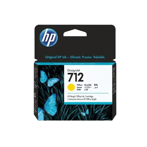 [3ED69A] Cartouche d'Encre HP Office Bright 712 Yellow pour Imprimantes DesignJet T230 T650 T630 T250