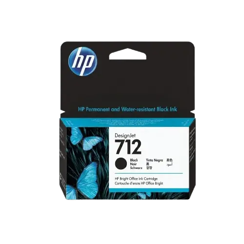 [3ED70A] Cartouche d'Encre HP Office Bright 712 Noir pour Imprimantes DesignJet T230 T650 T630 T250