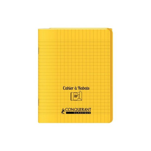 [400089852] Cahier Pique CONQUERANT Séyès 140 Pages 17x22cm Couverture en PP Jaune