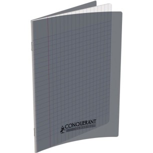 [400089853] Cahier Piqué CONQUERANT 17x22cm 90g Couverture en PP Gris 140 Pages