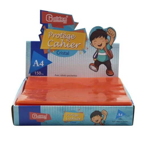 [41017] Protège Cahier GOLDEN A4 GM TP Orange